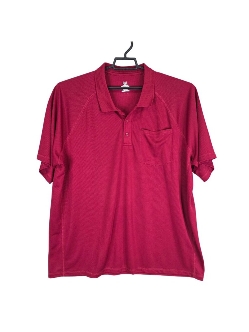 Mens Cool Dri Red Polo Shirt Moisture-Wicking Polyester Short Sleeve Pocket 3XL